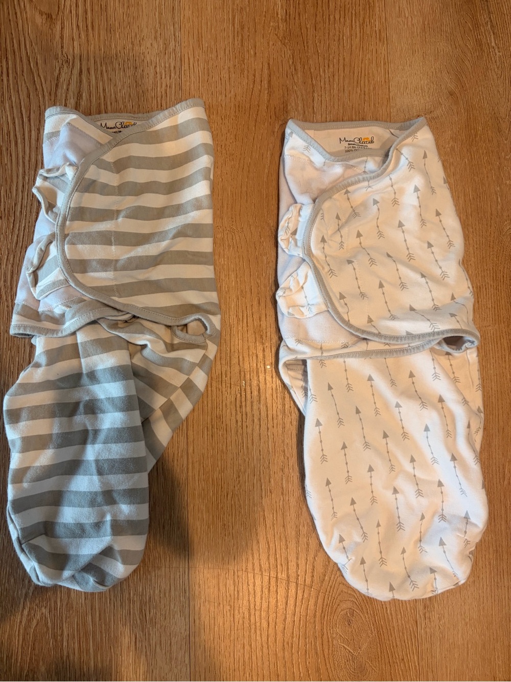 Mama Cheetah Gray & White Swaddle Set of 2
